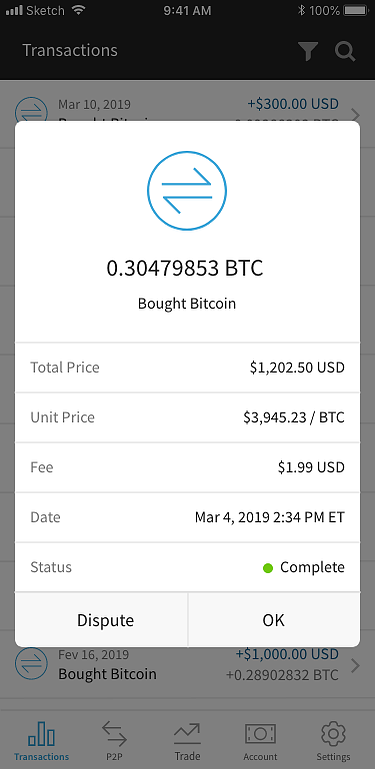 0 bakkt transaction details