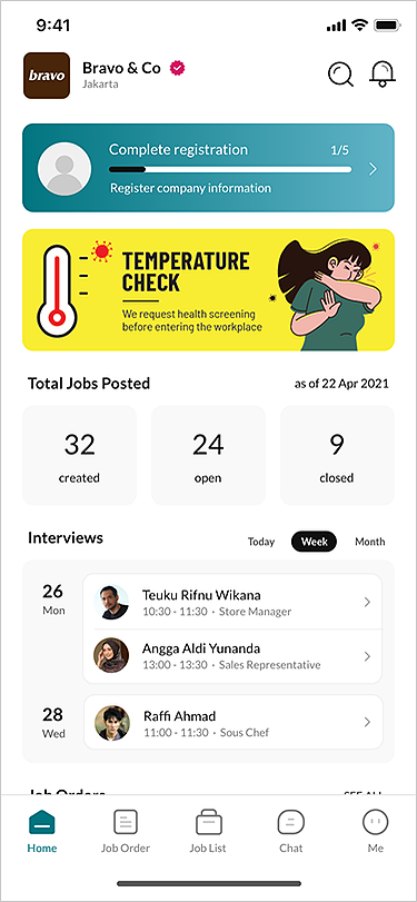 KUPU employer dashboard